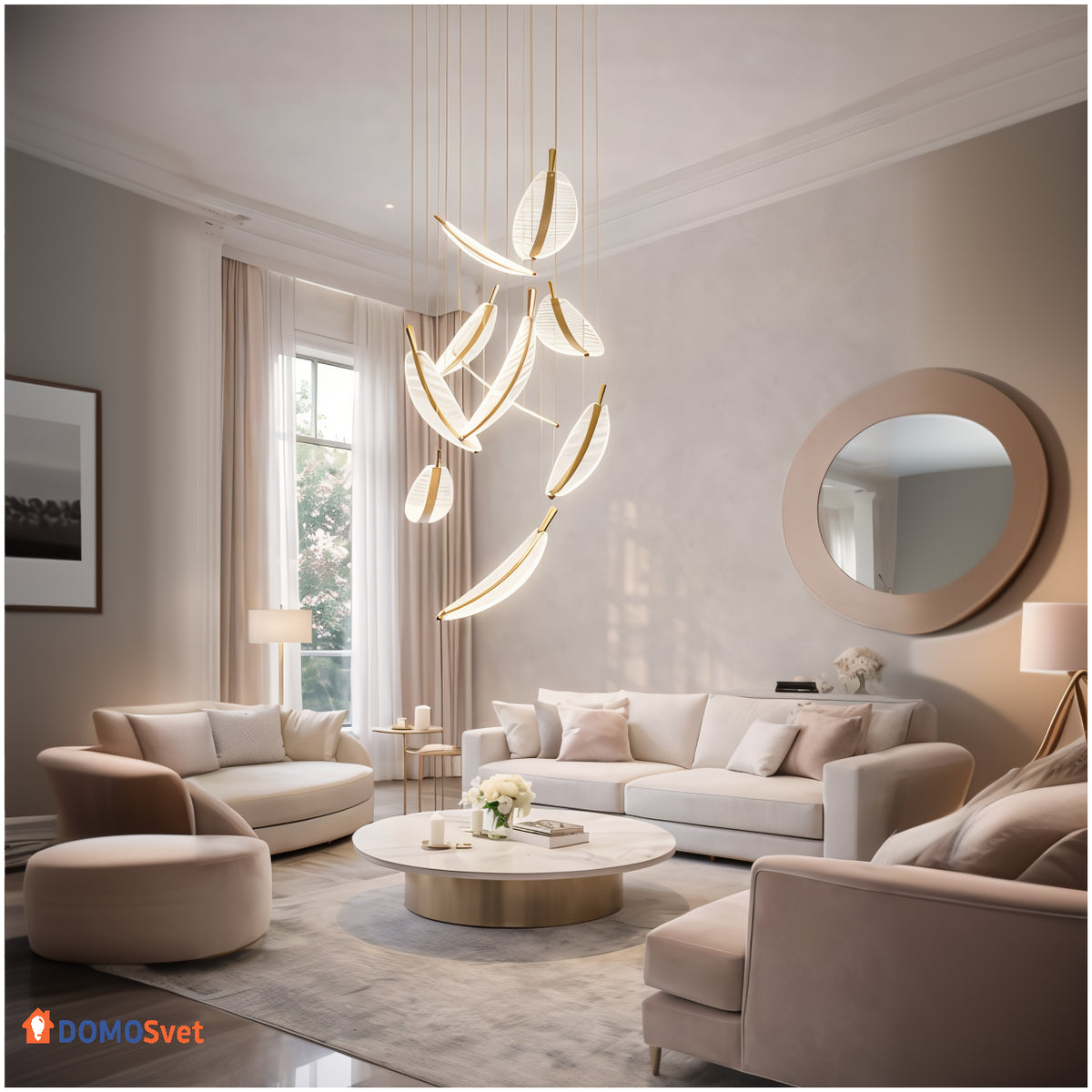 Люстра Golden Leaf Cascade Domosvet Design 260814-249039