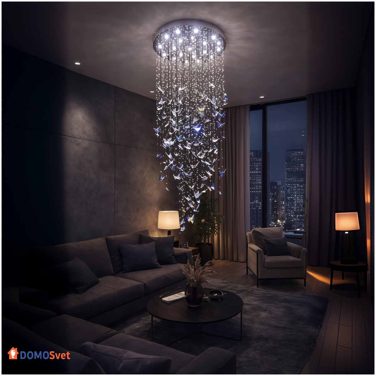 Люстра Crystal Butterflies Domosvet Design 260814-249172