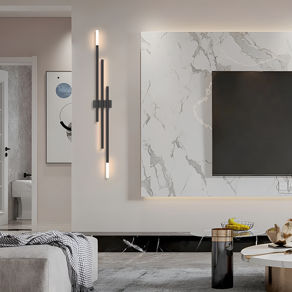 Бра настінний чорний лінійний світильник L-90 cm / L-120 cm LED 3500К 18W Trinity 230120-100001338