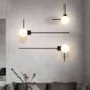 Бра лінійне чорне з білим плафоном H-32 cm / H-85 cm G9 Black Vertical / Horyzontal 211018-100000471