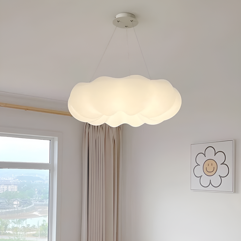 Підвісна дитяча люстра біла хмара D-45 см 72W 3000K-6000K White Cloud baby 240158-100002986