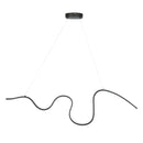 Настінна лампа хвиляста чорна L-120 cm Led 25W 4000K Black Geometry 250980-100006031
