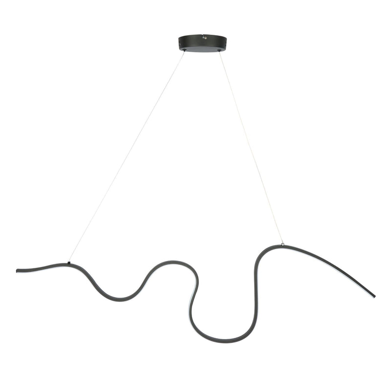 Настінна лампа хвиляста чорна L-120 cm Led 25W 4000K Black Geometry 250980-100006031
