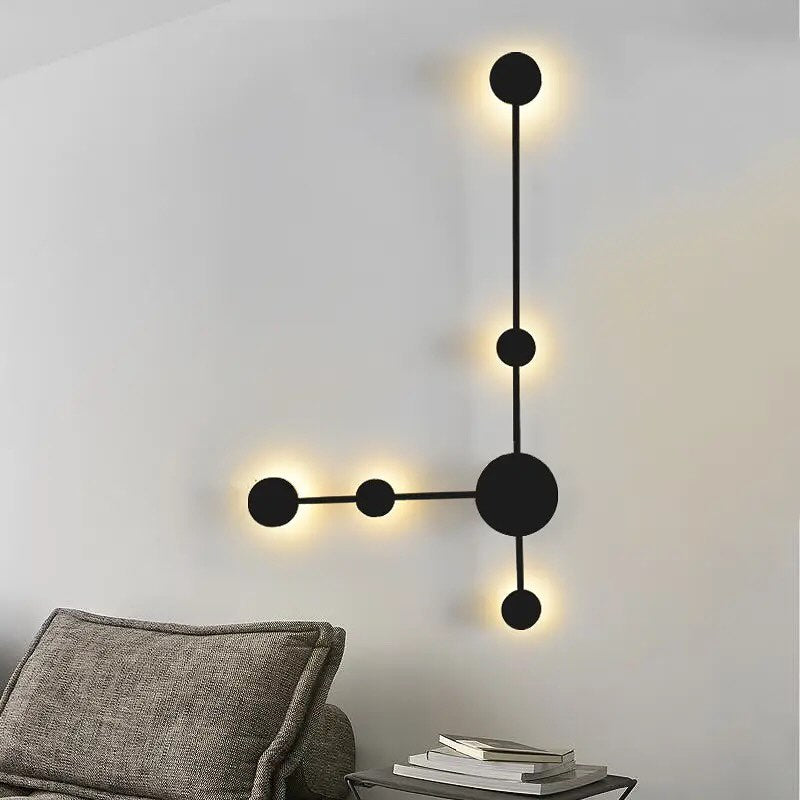 Настінний світильник Molecular wall H700 Led 10W 4000K Black 240518-100003252