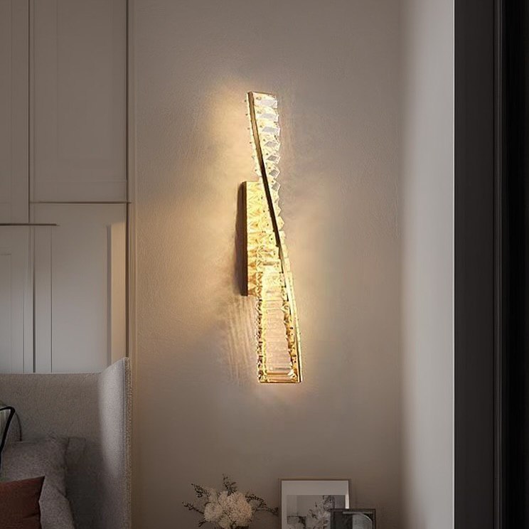 Настінний світильник H-40 cm Led 12W 3000K 4000K 6000K Gold Diamond Crystal 241122-100003969