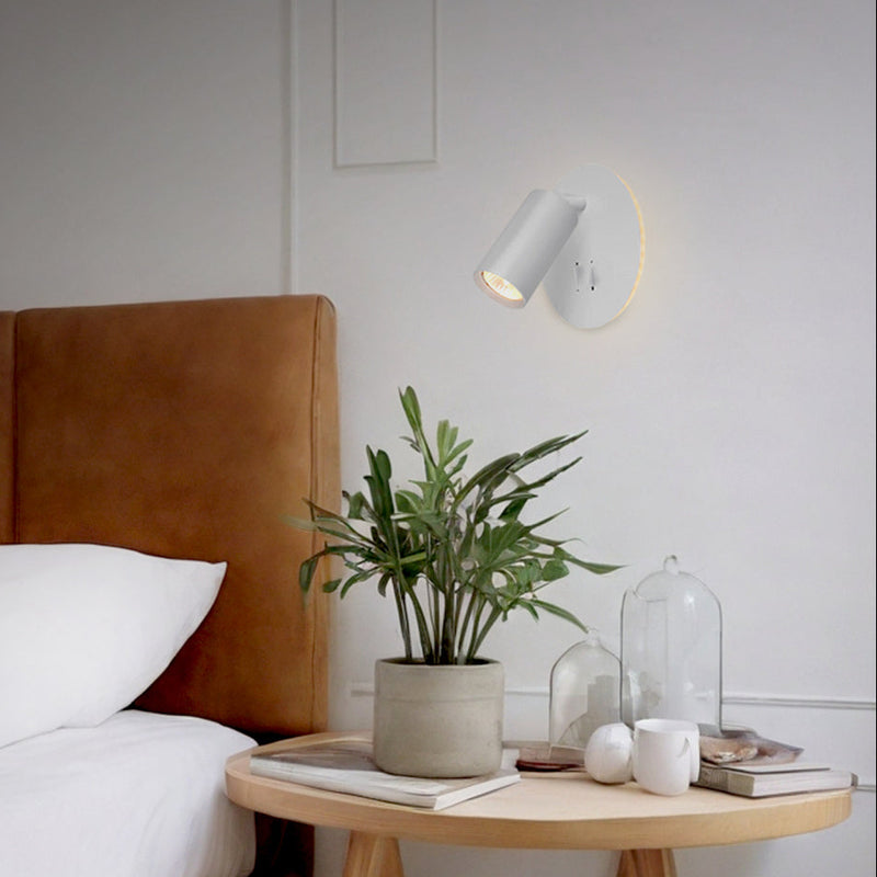 Настінний світильник білий з вимикачем на корпусі D-16 cm GU10 White Spot 251254-100006803