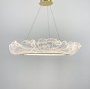 Люстра золота підвісна з прозорими елементами Листя D-65 cm / D-85 cm Gold + Transparent Leaves 220618-100000810