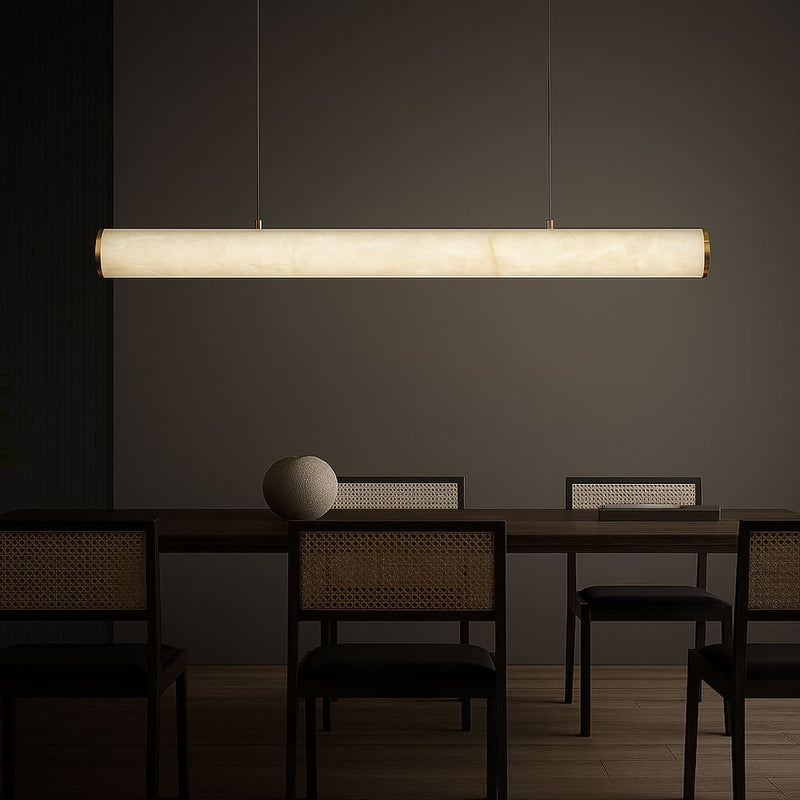 Підвісна люстра біла з імітацією мармуру L-100 cm / L-120 cm / L-150 cm Led White Marble 251018-100006439