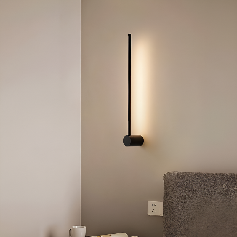 Бра лінійні чорний без хвостика H-60 cm Led 3500K Pipe Pin Black Matt 230220-100001395