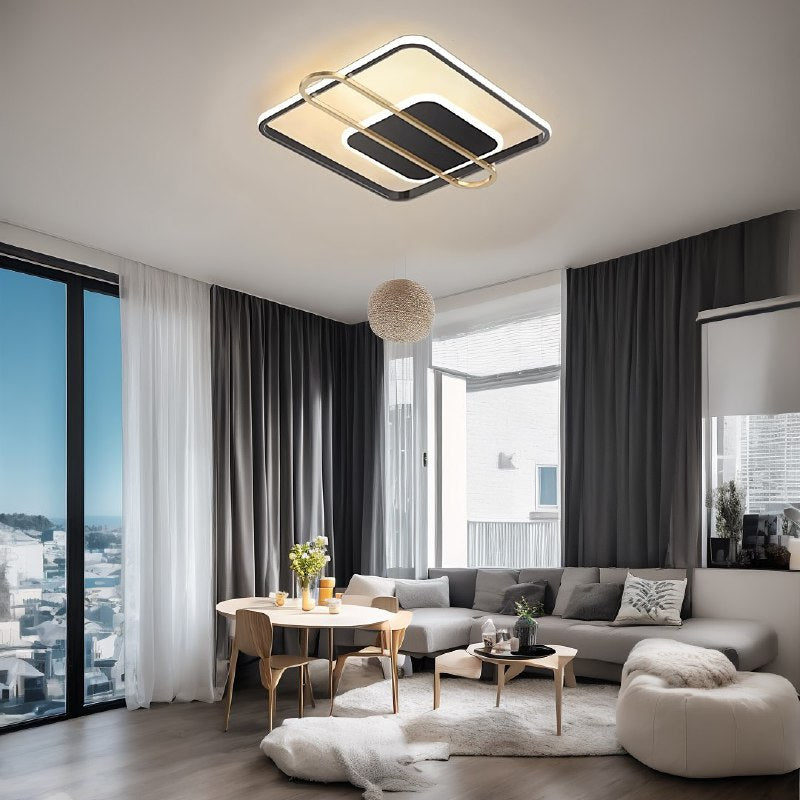 Стельовий світильник Ceiling clip L-52 cm Led 47W Black + Gold 240676-100003372