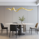 Люстра підвісна золота світлодіодна Хвиля L-120cm/L-100 cm Led 22W/20W Gold Wave 250518-100004772