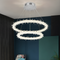 Підвісна люстра з двома кільцями LED 80W золотиста / срібна2-rings Gold / Chrome D-80+60 см 231258-100002926