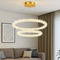 Підвісна люстра з двома кільцями LED 80W золотиста / срібна2-rings Gold / Chrome D-80+60 см 231258-100002926