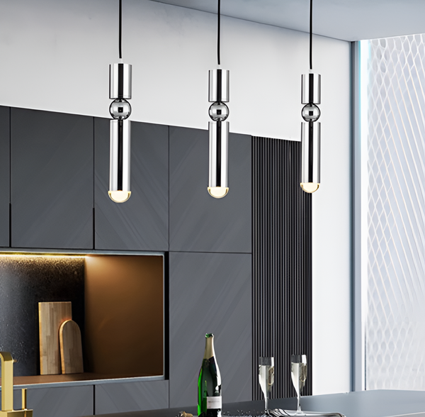 Підвіс хромовий срібний металевий / золотий H-37 cm E27 Brass / Chrome Fulcrum 230620-100002275