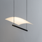 Світильник підвісний з одинарним корпусом Парус L-30 cm Led Black+White Canvas 250718-100005503