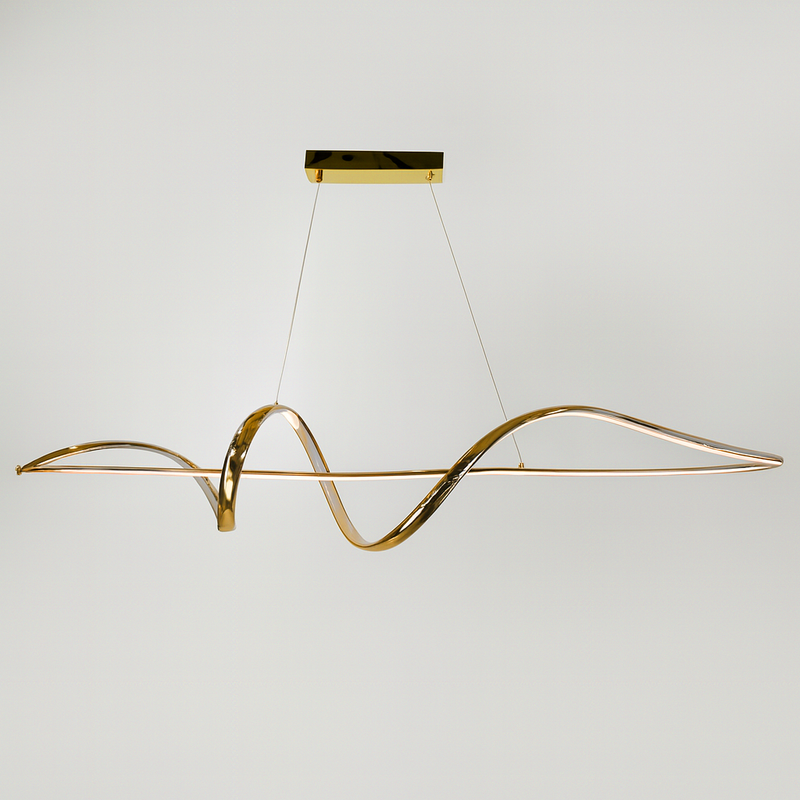 Люстра підвісна золота світлодіодна Хвиля L-120cm Led 22W French Gold Wave 250718-100005683
