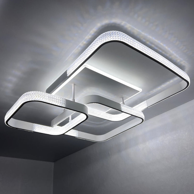 Стельова люстра білий з пультом L-76 cm H-16 cm Led 130W 3000-6000K White Arka lamp 251174-100006636