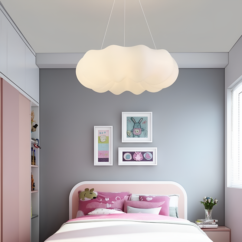 Підвісна дитяча люстра біла хмара D-45 см 72W 3000K-6000K White Cloud baby 240158-100002986