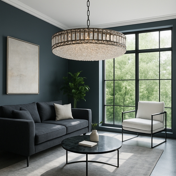 Люстра підвісна Crystal D-60cm Е14х12 Chrome 250617-100005091