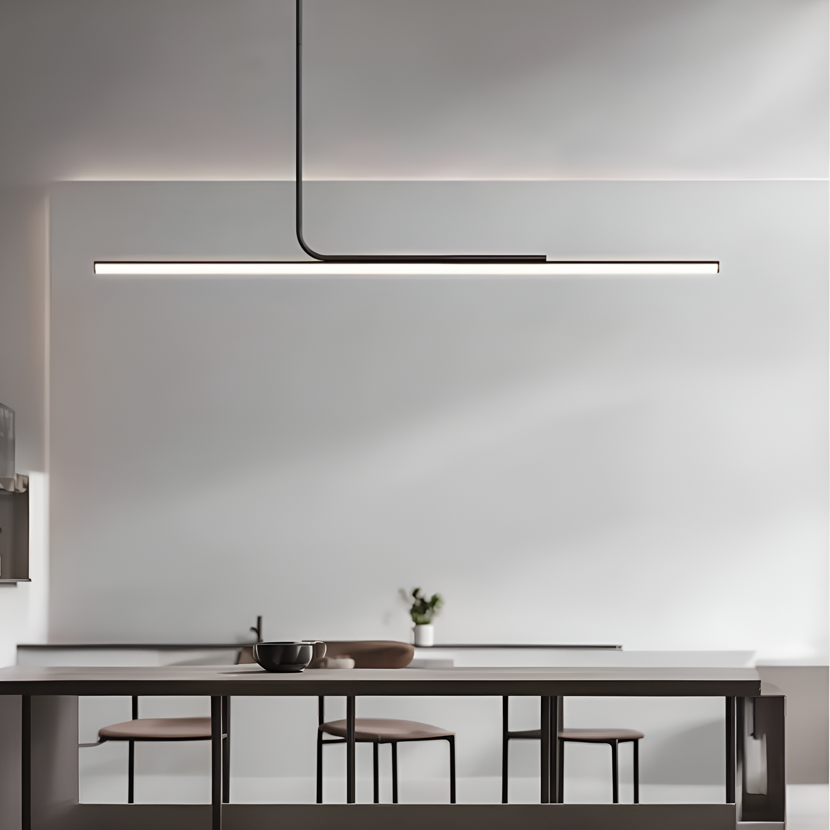 Підвісні світильники L-80 cm / L-100 cm / L-120 cm / L-150 cm Led 4000K Black / White Simple long 250358-100004228