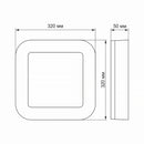 Настінно-стельовий світильник чорний квадратний L-32 cm Led 30W 5000K Black Art 260854-100008677