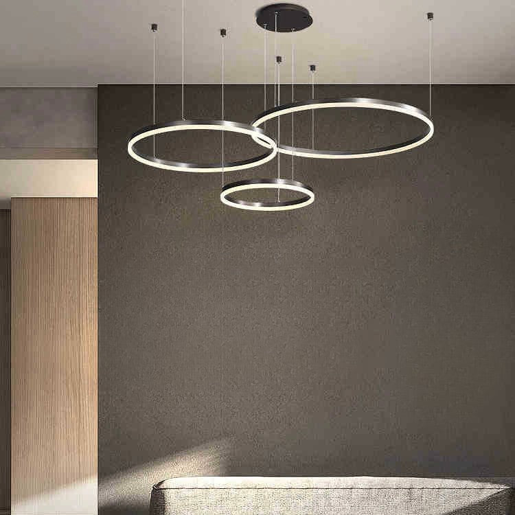 Підвісні світильники Kukho Circle 3000K-6000K D400 + D500 + D600 Led 120W / D400 + D600 + D800 Led 130W Silver / Black / Gold 240419-100003223