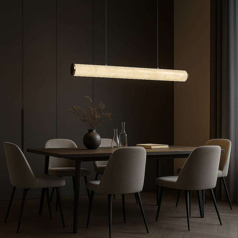 Підвісна люстра біла з імітацією мармуру L-100 cm / L-120 cm / L-150 cm Led White Marble 251018-100006439