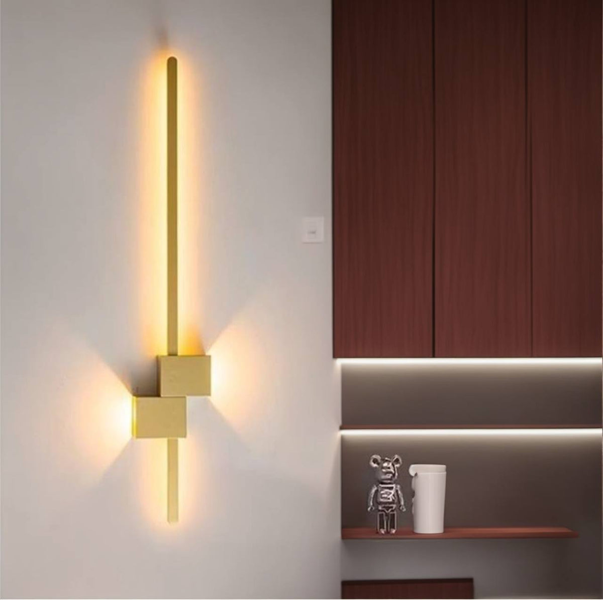 Бра лінійне Line square Gold H60 / H80 / H100 / H120 4000K 241019-100003900