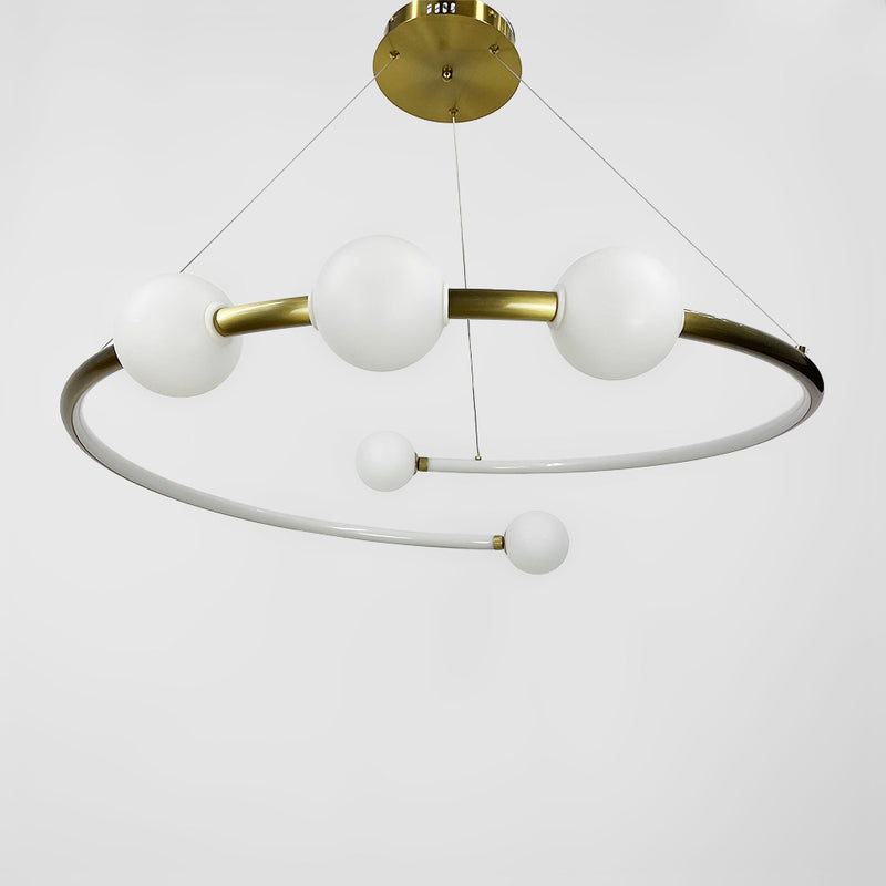 Люстра Pearl halves D-80 см 55W 3000K-4000K-6000K Gold+White 231118-100002840