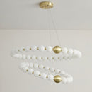 Підвісний світильник Pearls Circle double D600 + D800 Led 50W 3000K 4000K 6000K Gold + White 240518-100003251