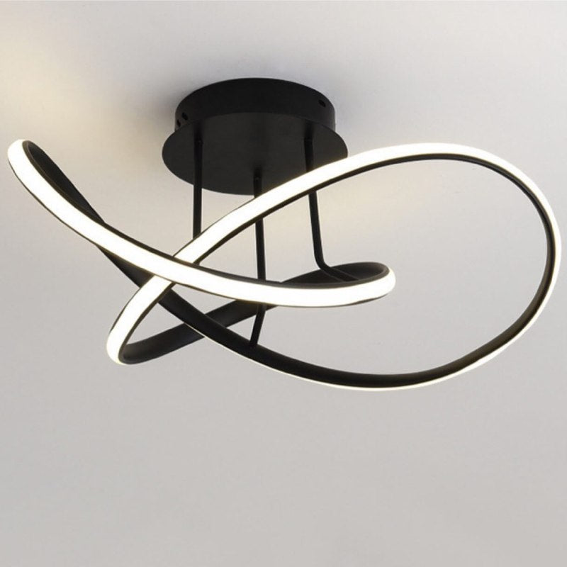 Стельова люстра Wave ceiling D-60 cm Led 58W Black 240589-100003298