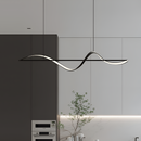 Люстра чорна хвиляста хвиля L-100 см до кухні 44W 3200K-4100K-6000K Black Waves CREEM LED LAMP 231142-100002814