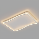 Люстра біла стельова світлодіодна з пультом Геометрія L-90 cm H-8 cm Led Geometry White 250731-100005458
