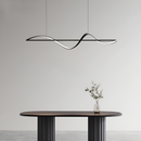 Люстра чорна хвиляста хвиля L-100 см до кухні 44W 3200K-4100K-6000K Black Waves CREEM LED LAMP 231142-100002814