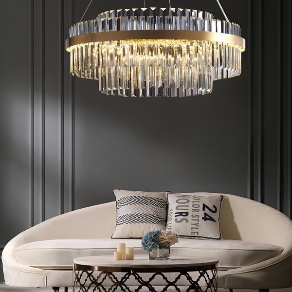 Люстра підвісна Crystal D-100cm 102W Gold 250617-100005079