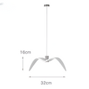 Підсвісні світильники білі пташка W-32 cm / W-38 cm / W-39 cm Led White Bird 260658-100008109
