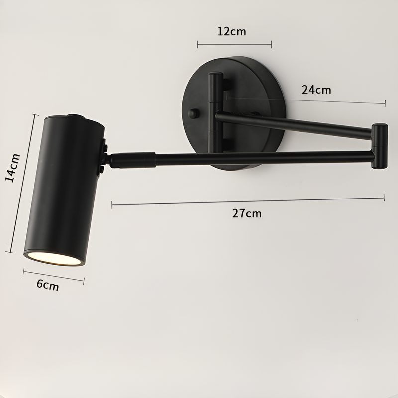 Настінний світильник поворотний L-60 cm чорний / золотий Tune Lamp E27 Black / Gold 231058-100002645