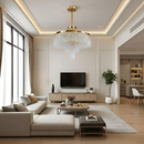 Підвісні люстри золоті D-60 cm / D-80.5 cm Led 3000K-6000K Gold Crystal 260235-100007566