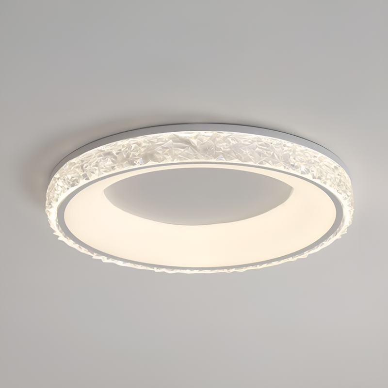 Люстра стельва біла блискуча з пультом D-50 см Н-9 см 110W 3000K-6000K White Brille lamp 250719-100005710