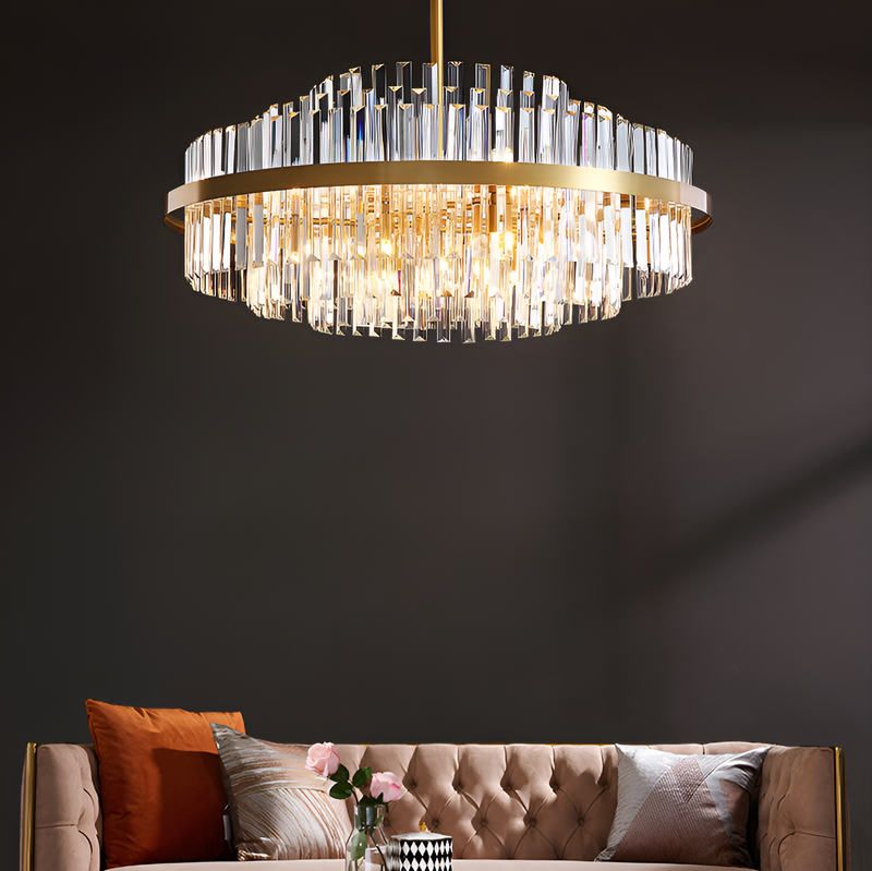 Люстра Crystal D-80cm H-63cm G9x19 Gold 250617-100005092