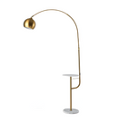 Торшер золотий зі столиком з каменю H-178 cm E27 Gold+White Rod 251265-100006858