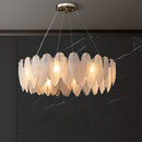 Підвівсні люстри D-50 /60 /80 cm E27 Gold+White Feathers 260118-100007055