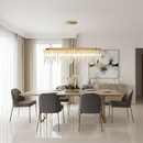 Підвісна люстра золота L-120 cm E14 Gold Crystal Crown 260288-100007519