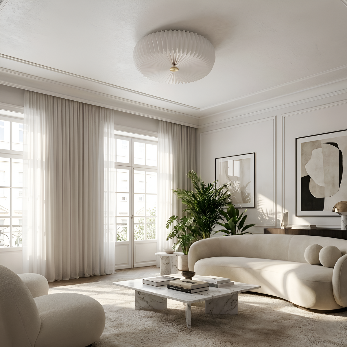 Стельовий світильник D-40 cm E27 White Paper 260109-100007157