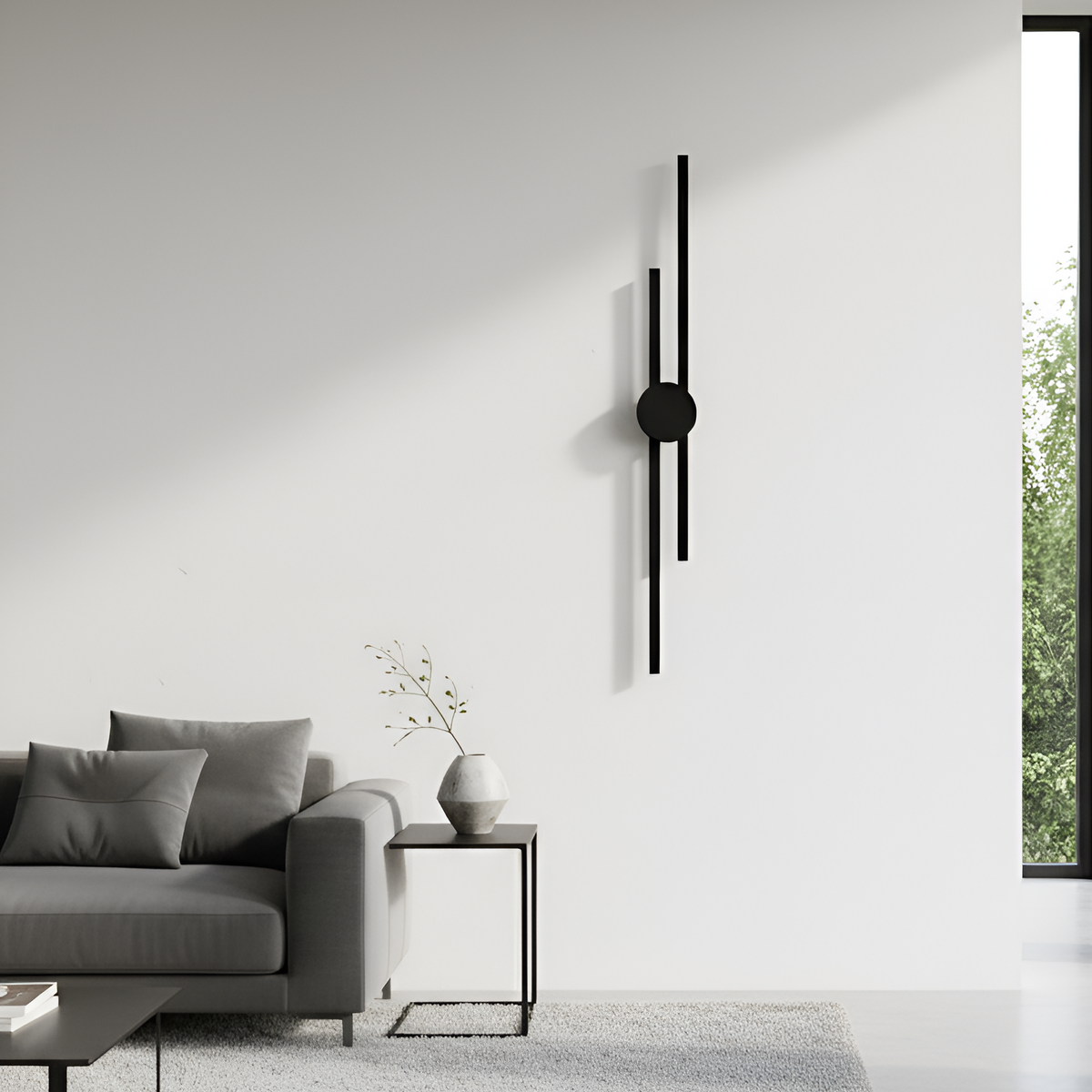 Настінні світильники чорні L-60 cm / L-80 cm Led 4000K Black Double Line 260218-100007538