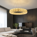 Підвісні люстри золоті D-60 cm / D-80 cm / D-100 cm Led Gold Crystal 260322-100007649