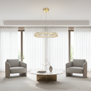 Люстра підвісна золота з скляним фігурним плафоном D-60 cm / D-80 cm Led Crystal Gold 251188-100006580
