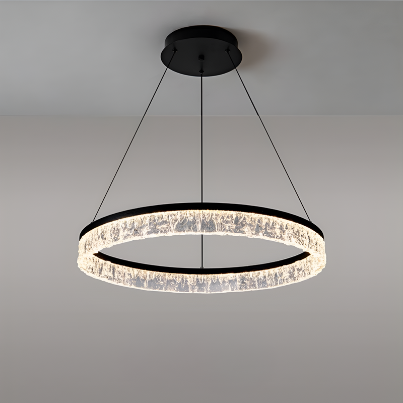 Підвісна люстра чорна D-60 cm Led 100W Black Ice 250819-100005879