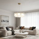 Підвісна люстра золота 8хЕ14 D-60 cm Gold Feathers 260235-100007559