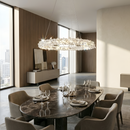 Люстри срібні D-40cm/ 60cm/ 80cm Led 4000K Chrome Luxury Crystal 260118-100007233